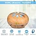 Diffuserlove Diffuser 550ML Ultrasonic Remote Control Essential Oil Diffuser Wood Grain Cool Mist Humidifier with 7 Color LED Lights Waterless Auto Shut-off for Home Bedroom Yoga Office (Yellow)