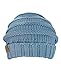 NYFASHION101 Oversized Baggy Slouchy Thick Winter Beanie Hat, Denim