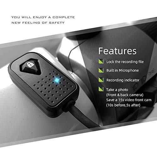 Motowolf M6 Motorcycle Recording Camera System Waterproof Dual Lens 1080P Dash Cam Dvr Sports Action Camera Security Video Recording with 2.7" LCD 155 Degree Angle WiFi & GPS Support 256G Max