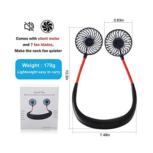 Personal-Fan-Neck-Fan-Portable-USB-Fans-with-Three-Levels-of-Wind-USB-Rechargeable-2000mAh-Battery-Red-and-Blue-LED-Lights-Private-Fan-are-Suitable-for-Indoor-and-Outdoor-Activities Personal Fan, Neck Fan Portable USB Fans with Three Levels of Wind USB Rechargeable 2000mAh Battery, Red and Blue LED…