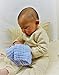 TotMart Muslin Cotton Washcloths, Extra Absorbent, Blue, 3 Pack