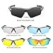 OBERLY Baseball Polarized Sunglasses, Sports Glasses with 4 Interchangeable Lenses for Men Women Cycling Fishing Running Driving Bicycle Golf