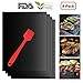 KESWON Oven Liner - BBQ Grill Mat Prime - For Charcoal Gas, Electric,Microwave Oven - Non-stick Reusable Heat Resistant - Works as Grill Mat and Stove Liner - Free Silicone Brush & Ebook-FDA Approved