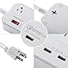 [Quick Charge 3.0] POWERADD Surge Protector Power Strip 7 Outlets with 5 Smart USB Charging Ports, 6ft Heavy Duty Extension Cord 1875W/15A 900J - White