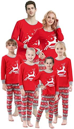 Family Matching Christmas Pajamas for Boys Girls Snowman Sleepwear Kids PJs Men Women 2 Pieces Pants Set