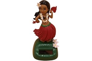 Solar Girl Dashboard Doll Hawaiian for Car Toy Dancer Bobble Decor,Hawaii Girl Posing Car Dashboard, Doll Girl,Solar Powered 