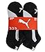 Puma 6-Pack 1/2 Terry Low Cut Socks Side Stripe Arch Logo