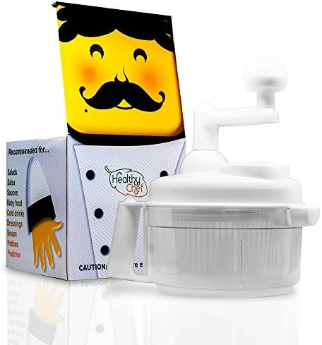 Healthy Chef Salad Spinner, Manual Hand-powered Crank Large Chopper/Grinder/Mincer, Multifunctional Food Processor with Egg Separator