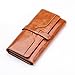 Itslife Women's Genuine Leather Long Tri-fold Wallet