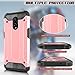 AnoKe Compatible with OnePlus 6T Case,Hybrid Rugged Dual Layer Armor Grip with Rugged Defender Shock Absorption Bumper Design Protective Phone Cover for OnePlus 6T JGTJ Rose Gold