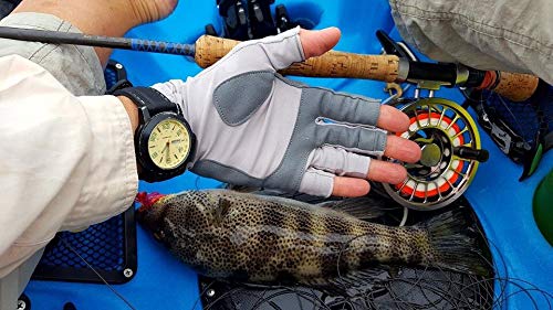 image for Riverruns Fingerless Fishing Gloves are Designed for Men and Women Fis