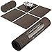 Anna Stay Placemats Set of 6 - Modular Place Mats and Trivets for Hot Dishes, Extendable Hot Pads, Small Heat Resistant Mats for Countertop, Warm Gray Brownish Modern Washable Square Placemats