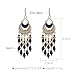 Mothers Day Earrings for Women Girls Bohemia Beaded Chandelier Dangle Drop Earrings Black Boho Native American Style