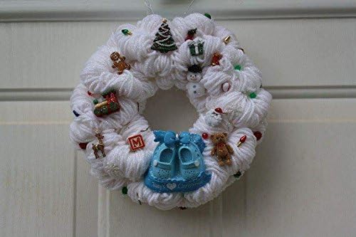 9" Homemade Baby Boy Wreath
