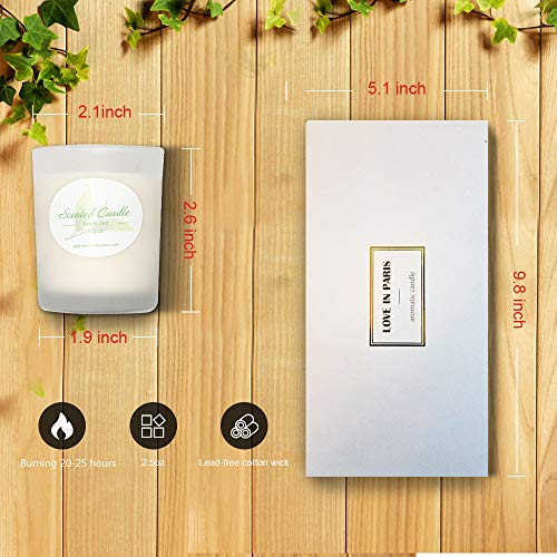 image for YMING Scented Candles Set of 8, Natural Soy Wax Frosted Glass Aromathe