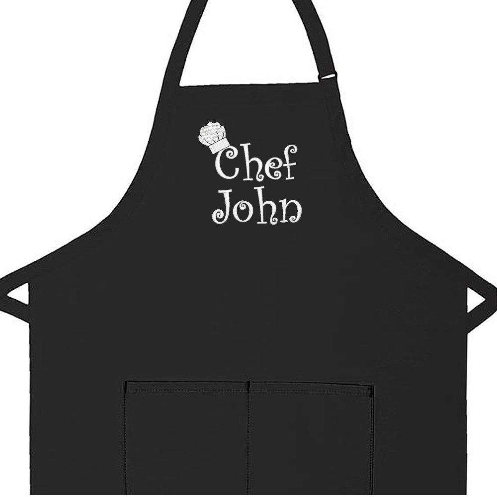 Personalized Apron Embroidered Chef Any Name Design Add a Name Amazon
