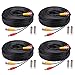 WildHD 4x150ft All-in-One Siamese BNC Video and Power Security Camera Cable BNC Extension Wire Cord with 2 Female Connetors for All HD CCTV DVR Surveillance System (Black)