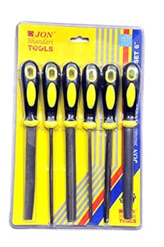 JON BHANDARI 6 pcs Premium Assorted File Set with Handle- 6 inch