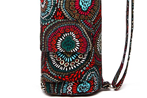 Fremous Yoga Mat Bag and Carriers for Women and Men - Double Storage Pocket - Easy Access Zipper - Adjustable Shoulder Strap and Handle (Circle)