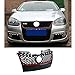 Mifeier For VW MK5 06-09 GTI 05-10 Jetta Honeycomb Mesh Style Front Grille With Red Trim Grill