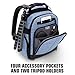USA GEAR Portable Camera Backpack for DSLR with Customizable Accessory Dividers, Weather Resistant Bottom and Comfortable Back Support - Compatible with Canon, Nikon, Sony, Fujifilm, and More (Blue)