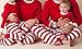 WANGSCANIS Christmas Pajamas Red / Green and White Stripes Knit Family Pjs Sets