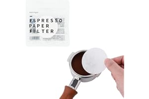 watchget 58mm Espresso Paper Filters - 100 Pcs Disposable Unbleached Coffee Filter Papers for Espresso Machines, Puck Screen,