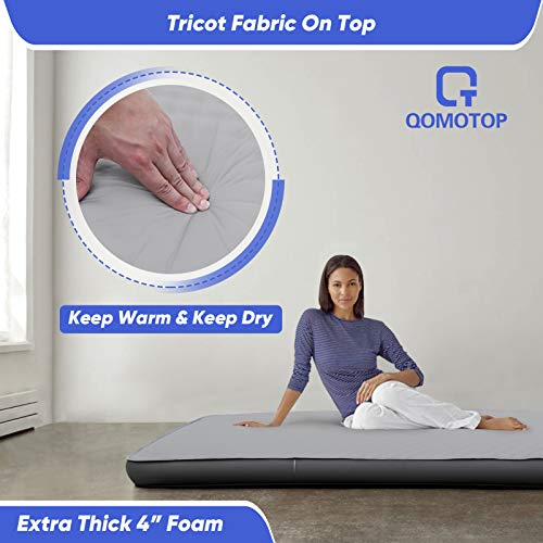 QOMOTOP Ultra Comfortable Side Sleep Friendly Single SelfInflating Camping Mattress, 80”×28”×4