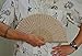 Hand Fan Bamboo White Flower Printed Folding Fan Cotton For Party Wedding Gift White Flower