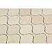 Crema Marfil Spanish Marble Lantern Arabesque Mosaic Tile, Polished