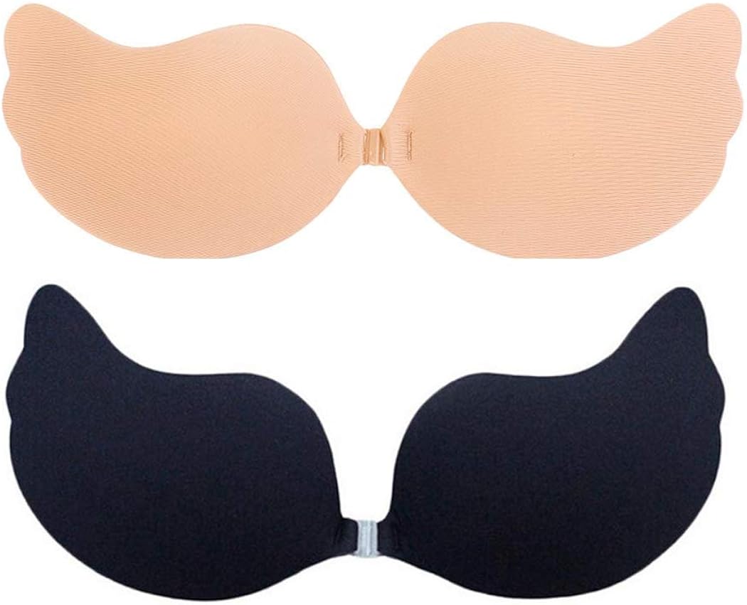 LAVEH Sticky Bra, 2 Pack Breathable Strapless Bra Adhesive Push Up