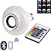 12w Bluetooth Speaker LED Light Bulb RGBW Changing Lamp with 24 Keys Remote Control