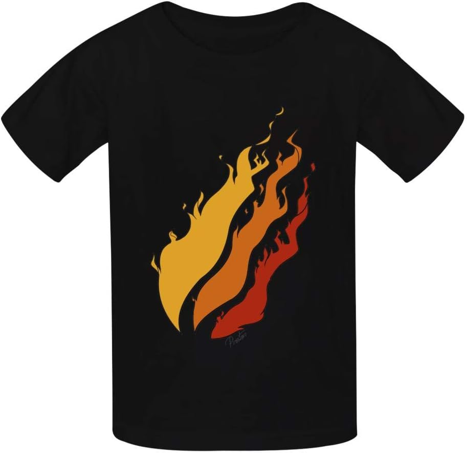 HEYheyboy Preston-Playz Youth Cotton Printed T-Shirt Short Sleeve Kids Tees Boys Girls White Red