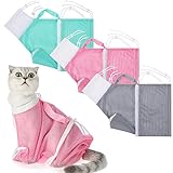 3 Pieces Cat Bathing Bag Breathable Cat Shower Net