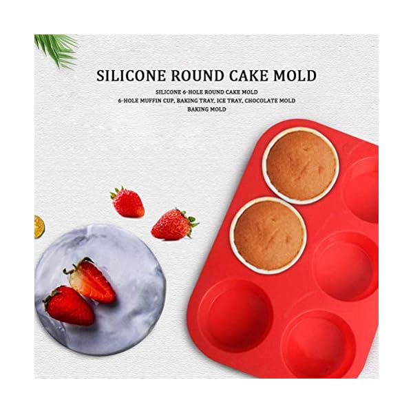 kuou 2 Pack Large Deep Muffin Tray, 12 Cup Silicone Muffins Pan, Non-Stick Cupcake Baking Tin Baking Mould Bakeware…