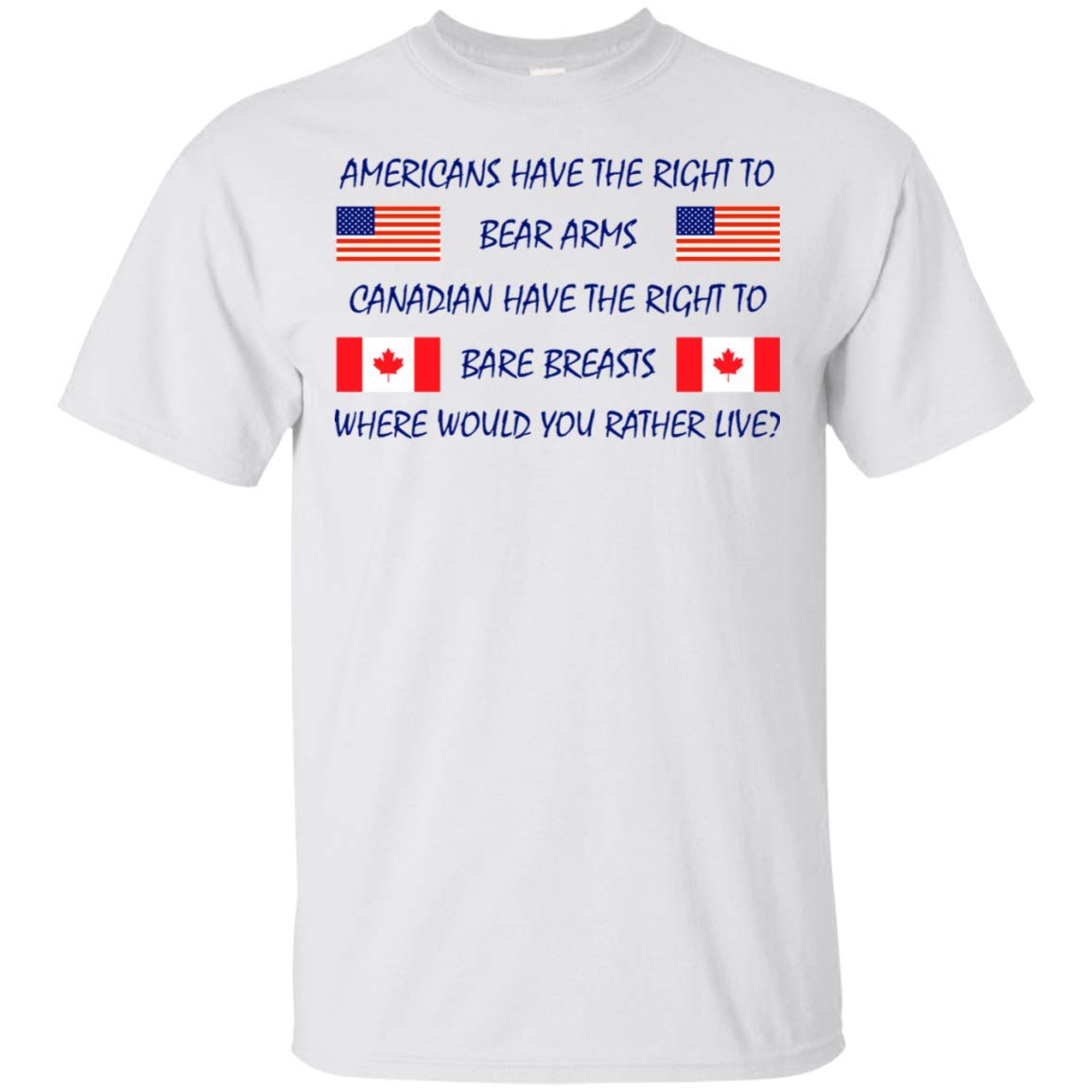 Americans Have The Right To Bear Arms Canadian Have The Right To Bare Breasts Where Would 
