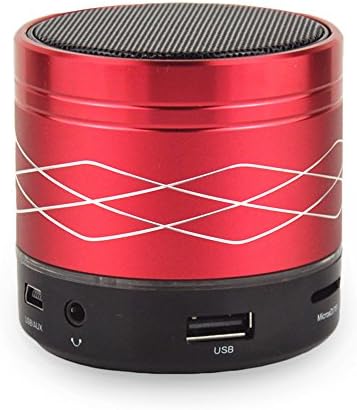 EZMAX® Bluetooth Speaker USB Flash Disk TF Card Multi-Function Colorful LED Portable Wileress Speaker FM Radio (Red)