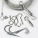 YQL Outdoor Lights Hanging Kit,Globe String Lights Suspension Kit,82ft Black Vinyl-Coated 304 Stainless Steel Cable,String Light Guide Wire,Turnbuckle Wire Rope Tension with Hooks
