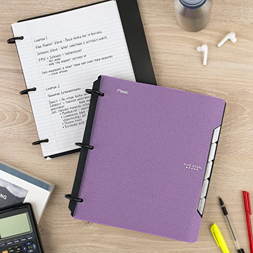 Five Star Flex Refillable Notebook + Study App, College Ruled Paper, 1