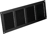 EUROPLAST 400x150mm Black Metal Air Vent Grille Cover with Insect Mesh view 7
