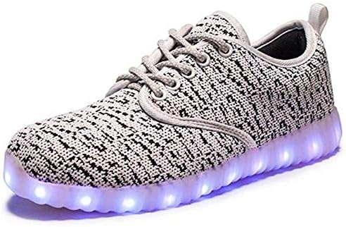 SanHai Kids Boys Girls Toddler Womens Mens Low Help Shoes USB Charging LED Light Up Flashing Sneakers Shoes