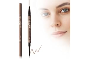 WEGODAL 2 in 1 Magic Eyebrow Pencil, 2024 New 4-Tipped Precise Brow Pen Tattoo Pencil Contouring Pen, 3D Waterproof Microblading Eyebrow Pencil for Natural Makeup Last All Day (Dark Brown)