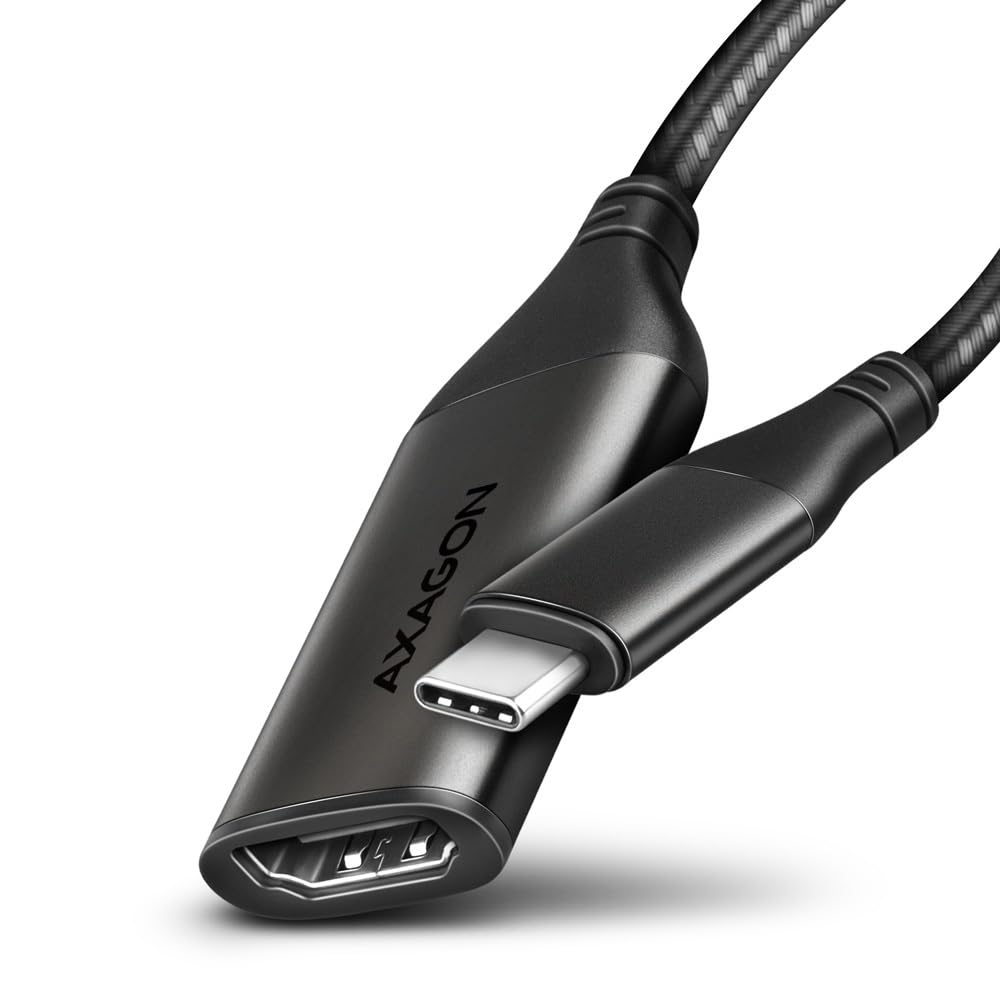 AXAGON RVC-HI2M USB-C zu HDMI 2.0 Adapter, 4K/60Hz, Aluminum - 25 cm
