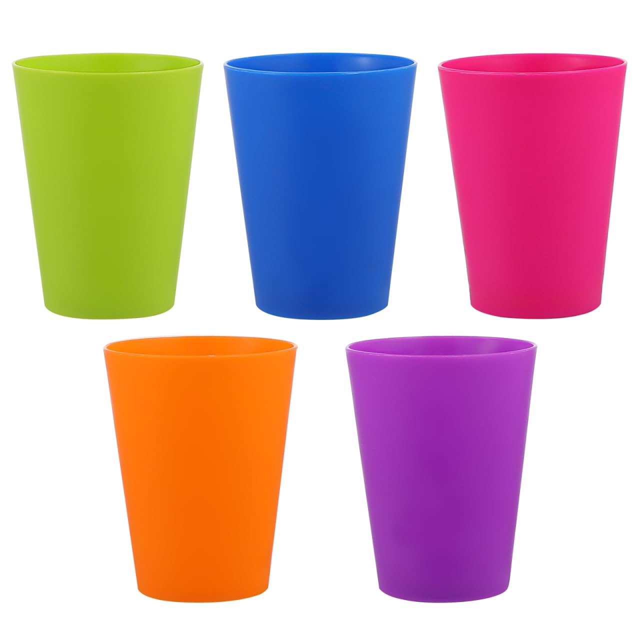 Kisangel 15pcs Colorful Plastic Tumblers Cups Beverage Drinking Cups Reusable Holiday Party Tableware Party Supplies Container 101-200ml (Mixed Color)
