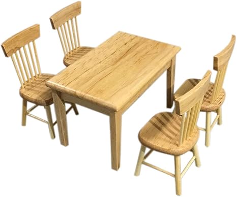 Amazon Com Quaanti 5pcs Mini Wooden Square Dining Table And