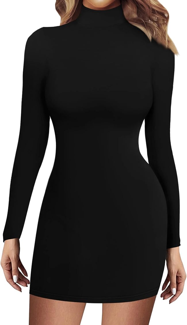 Long Sleeve Bodycon Dress Casual Fitted 