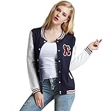 Fancyqube(TM) Women Fashion Stand Collar Baseball Sweatshirt Outwear
