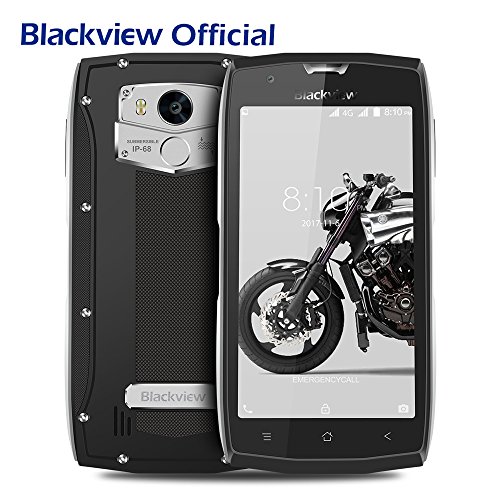 Blackview Smartphone Resistentes, BV7000 Pro 4GB + 64GB Móvil antigolpes (Dual SIM, Android 7.0, 8MP/13MP CAM, 5.0 FHD pantalla, 3500mAh Batería) Rugged Móvil - Plata