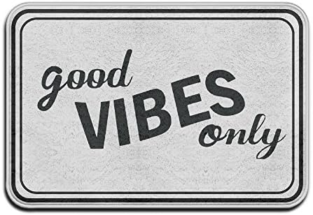 Good Vibes Only Cool 15.7 X 23.6 In Absorbent Anti Slip Floor Rug Carpet Door Mat