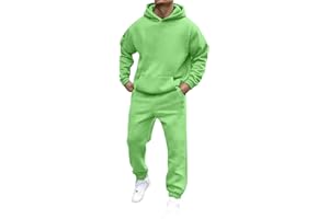 RWNHAA Men's Hoodie Tracksuit Set 2-Piece Casual Athletic Jogging Suits with Pocket Soft Fleece for Running Gym Lounge